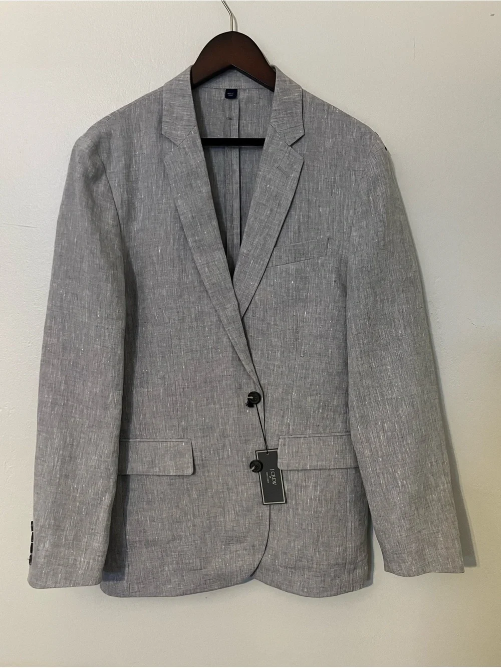 NWT J.Crew Thompson 100% Linen Blazer Gray Men’s 38 Lightweight Summer Sport